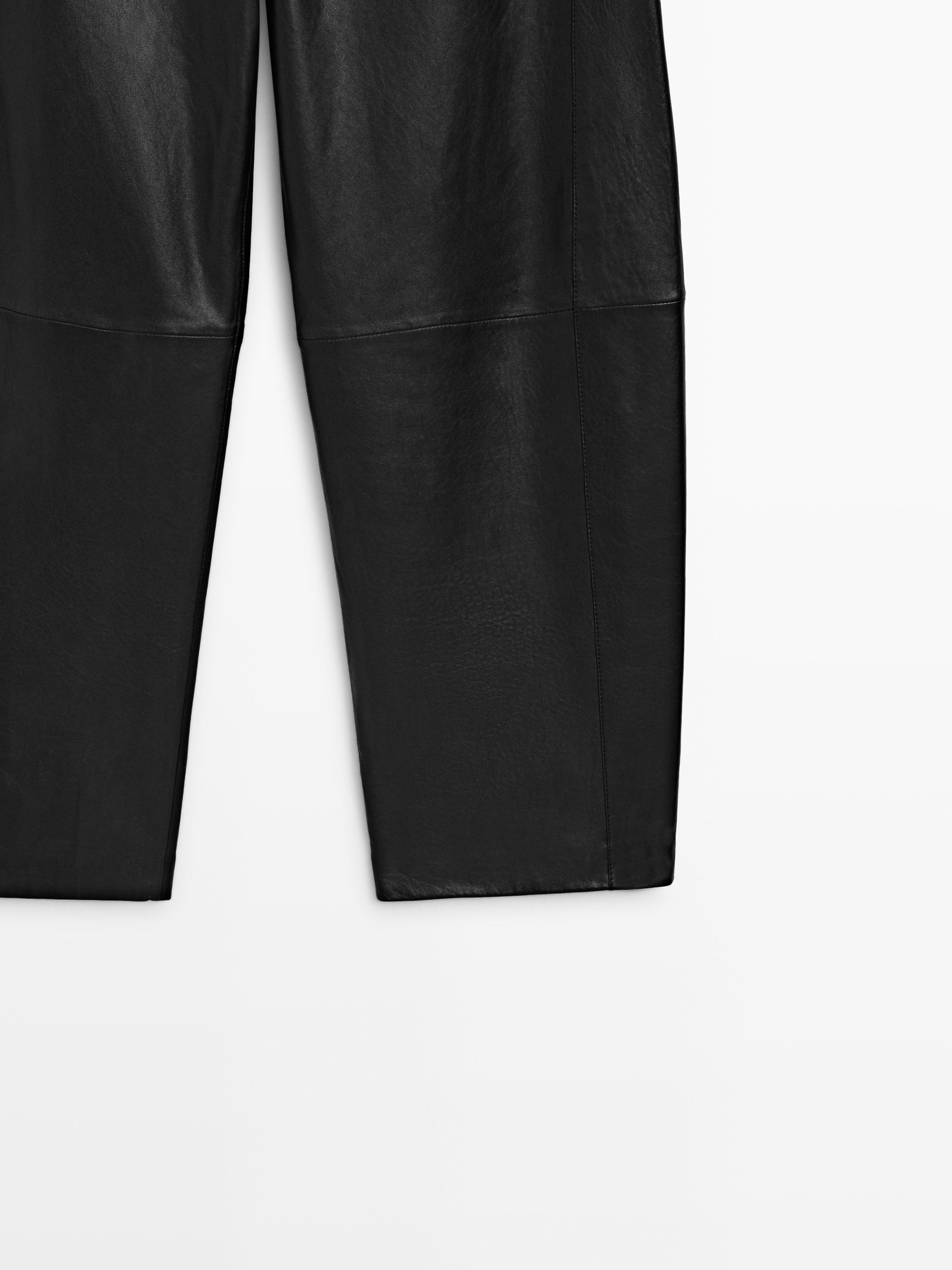 Pantalon balloon fit cuir nappa